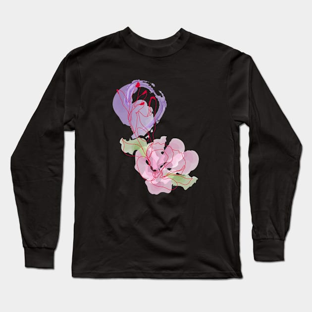 Female hand and flower Long Sleeve T-Shirt by AnnArtshock